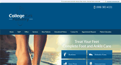 Desktop Screenshot of collegeparkpodiatry.com