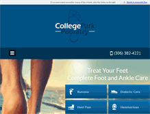 Tablet Screenshot of collegeparkpodiatry.com